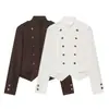 Ropa de mujer al por mayor transfronteriza 2026 otoño nuevo estilo europeo y americano chaqueta tipo Napoleón de doble botonadura 37091473
