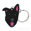 Animal Perro Gato Llavero de PVC Anillo de Llavero Cadena de Llaves Colgante Anillo de Llavero Llave de Coche