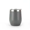 Taza de Huevo Transfronteriza Mini 12 oz Cáscara de Huevo Acero Inoxidable 304 Doble Capa Vacío Taza de Huevo Color Sólido Simple Forma de U Taza de Barriga Grande