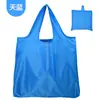 En Stock Impermeable Bolsa de Compras Plegable Grande Color Sólido Bolsa de Compras de Hombro para Supermercado Bolsa Ecológica de Almacenamiento para el Hogar y Viajes
