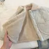 Chaqueta acolchada de algodón para niñas, nuevo estilo de invierno 2026, abrigo de moda con solapa de peluche, cómoda, cálida y de algodón grueso, chaqueta de algodón versátil