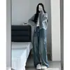 Cárdigan Exterior Corto de Punto Gris para Mujer Otoño Invierno 2026 Nuevo Holgado Engrosado Cardigan con Cremallera Jersey de Punto de Manga Larga