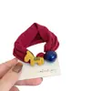 Nudo para Cola de Caballo Nuevo Estilo Coreano de Gama Alta con Diseño de Caramelo M&M, Banda Elástica Ensanchada, Cuerda para Cola de Caballo de Niña Linda al por Mayor