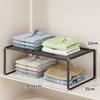 Guarda-roupa Armário com Divisórias em Camadas Retrátil Organizador de Armazenamento em Camadas para Roupas Prateleira de Armazenamento com Divisórias para Quarto