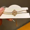 Pulseira de Flor de Diamante Coração Rosa Delicada, Pulseira de Luxo Leve de Nicho de Alta Qualidade, Joia de Mão Simples Doce da Moda Atacado