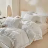 Nuevo Estilo Casa de Huéspedes Flor Recortada Tridimensional Lazo Borla Juego de Cuatro Piezas, Lavable, Lavable a Máquina, Apto para la Piel, en Stock