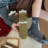 Calcetines Songmu, tejido sin costuras con borde enrollado y diseño de lazo, estilo coreano, modernos, calcetines de color liso hasta la mitad de la pantorrilla para otoño e invierno