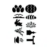 Nuevas pegatinas de tatuajes de purpurina creativas de bricolaje transfronterizas de Amazon para niños y adultos, Y2K Navidad Halloween