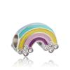 Jia Ren Joyería Pulsera de Cuentas con Agujero Grande Accesorios DIY Copo de Nieve Incrustado de Diamantes Accesorios de Cuentas en Stock DIY Abalorios Hechos a Mano