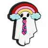 Série Fantasma de Halloween Caneta com Contas Patch Espesso Dupla Face Cola Macia de PVC Contas Queimadas Corrente de Celular DIY Acessórios Perfurados
