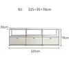 Aparador modular estilo meados do século, rack de TV Bauhaus, armário moderno simples de luxo leve, de chão para casa branco