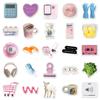 50 pegatinas de viento coreanas con forma de corazón para niña, pequeñas, frescas, impermeables, para decorar tu teléfono móvil, funda, libro de cuentas, pegatinas para ordenador