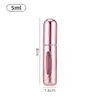 Botella de Perfume Mini Recargable de 5 ml Botella Cosmética Portátil Botella con Atomizador Contenedor de Spray Atomizador Botellas Recargables de Viaje