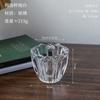 Portavelas de pulgar simple transparente estilo europeo, accesorios románticos para velas de amantes, copa de vidrio para velas para mesa de comedor doméstica, traje para casa de huéspedes