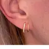 Brincos Espirais Banhados a Ouro 18K Prata de Lei S925 Zircônia Criativo Luxo Leve Design de Nicho Estilo ins Ganchos de Orelha Homens Mulheres Europeu Americano