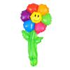 Nuevo globo de película de aluminio con cara sonriente y margarita pequeña, de mano, para venta al por mayor, puesto de mercado nocturno, regalo para empujar, globo de girasol