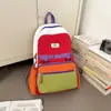 Mochila unisex de moda para exteriores, ligera, casual, deportiva, de viaje, para senderismo, mochila de gran capacidad con bloques de color, mochila escolar para estudiante universitario