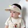 Gorro de Bebé, Sombrero de Sol de Verano, Gorro de Dibujos Animados Lindo y Súper Lindo con Ala Ancha, Sombrero de Protección Solar para Bebés y Niños Pequeños al Salir, Estilo Coreano