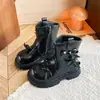 Nova Coleção Outono/Inverno 2026: Botas de Cano Curto Infantis, Botas estilo Martin para Meninas, Botinhas com Laço, Botas de Couro de Cano Médio, Botas Versáteis para Crianças