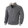 Nueva Ropa Masculina Transfronteriza Nueva Sudadera Casual de Media Cremallera de Terciopelo Doble Cara con Cuello Alto Chaqueta de Otoño e Invierno para Hombre