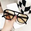 Novos óculos de sol de celebridades da Internet, distintos, modernos, para fotos de rua, rosto pequeno, estilo coreano, retrô, com feixe duplo, moda masculina