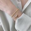 Pulsera SA209 Plata Esterlina S925 Coreana Elegante Nicho Estrellas Coliflor Pulsera para Mujer Personalizada Versátil Decoración Cadena de Plata
