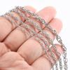 Aço Inoxidável Nova Corrente Dupla Tecida Oval Corrente de Joia Corrente para Colar Pulseira DIY Tendência da Moda Acessórios de Corrente de Aço Titânio