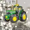 Decoraciones Navideñas para Árbol de Tractor Personalizadas Transfronterizas Colgante Plano Acrílico Adornos de Regalo Navideño
