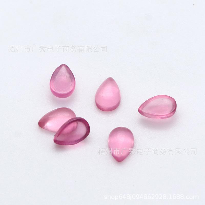 梨形素面BW138玫红玻