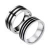 Anillo de acero de titanio para hombre hip hop nicho moderno de alta gama ins no se decolora pulsera de joyería de acero inoxidable