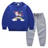 Unicornio de Primavera y Otoño Ropa infantil coreana suéter para niños pantalones conjunto de dos piezas dibujos animados bebé algodón manga larga