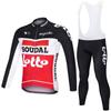 Traje de ciclismo de manga larga versión de flota al por mayor de fábrica del Tour de Francia para hombre, primavera y otoño, transpirable, tirantes para bicicleta de carretera