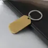 Colar Chaveiro de Aço Inoxidável Marca Militar Europeia e Americana Transfronteiriço Cor UV Impressão Laser Material em Branco Fabricante Atacado