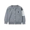 Suéter infantil de primavera y otoño para niños y niñas, suéter infantil de tres barras, suéter infantil de algodón de moda, suéter para bebés.