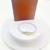 Fivela em Forma de I Dourada Rígida 3D Galvanizada a Cobre com Corda de Aço Pulseira de Mão Ajustável à Prova d'Água e Suor Pronta para Venda