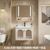 Lavabo pastoral simple estilo francés y combinación de mueble de baño, mueble de lavabo de baño integrado