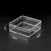 Caixa quadrada mini 50ml plástico PS transparente pequena caixa de doces caixa de amostra embalagem de joias Caixa de Cristal Atacado