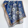 Cachecol Floral Borboleta Retro Imitação de Caxemira para Mulheres Pintura a Óleo Jacquard Grande Lenço Outono Inverno Espessado Franja Quente Longo para Pescoço