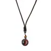 Collar Transfronterizo de Amazonita Ojo de Tigre de 16 mm Colgante de Obsidiana Natural Collar de Amatista para Hombres