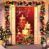 Cortina de Puerta Navideña Tela Colgante Árbol de Navidad Muñeco de Nieve Hombre Mayor Tema Decoración de Entrada Arreglo Festivo Fuente Transfronteriza Fábrica