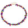Diseño Minimalista Europeo y Americano Colorido Collar de Cuentas de Concha Triturada Estilo Ins Vacaciones Playa Cadena para Clavícula Versátil