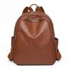 Mochila para Mujer 2023 Nueva Moda Trendy Color Puro Pu Trendy Mujeres Simple Damas Mochila Pequeña Viaje Mochila Pequeña para Mujeres