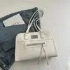 Bolsa Retrô de Grande Capacidade para Mulheres 2025 Estilo Estrangeiro Nova Moda Ombro Único Axila Bolsa Bowling Leve Grande Capacidade