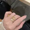 Moda Europea y Americana Nuevo Estilo Vintage Anillo de Serpiente Dorado Retorcido de Nicho de Alta Gama Personalidad Exquisito Anillo para Dedo Índice de Mujer
