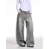 Jeans Wide-Leg Estrela Design Garota Picante Retro Americano para Homens e Mulheres 2025 Novo Solto Emagrecedor Versátil Tendência