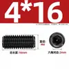 Tornillos de Máquina de Alta Resistencia Grado 12.9 Negros con Cabeza Hexagonal y Extremo Cóncavo Tornillos Prisioneros Tornillos sin Cabeza M3-M16