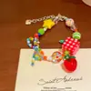Pulsera de Cuentas de Estrella de Manzana Infantil y Linda para Mujer Verano Dopamina Pulsera Personalizada Fiesta de Estudiantes Pulsera de Alto Valor