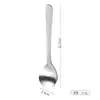 Cuchara de Mesa Doméstica de Acero Inoxidable, Cuchara para Sopa, Cuchara Mezcladora de Mango Largo, Cuchara Espesada Estilo Occidental, Vajilla Portátil para Exteriores