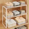 Prateleira Divisória de Guarda-Roupa, Prateleira Extensível para Armário de Quarto, Rack de Armazenamento Doméstico para Roupas e Itens Diversos