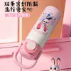 Termo Disney para Niños Niñas Niños Estudiantes Taza con Popote Botella de Agua Acero Inoxidable 316 Preescolar Elsa